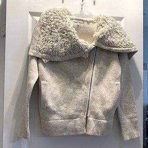 THE GAP Cowl Neck Zip Up Cardigan